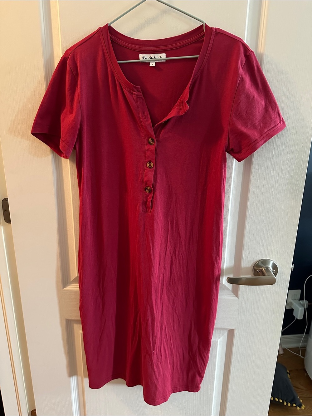 Short pink maternity dress